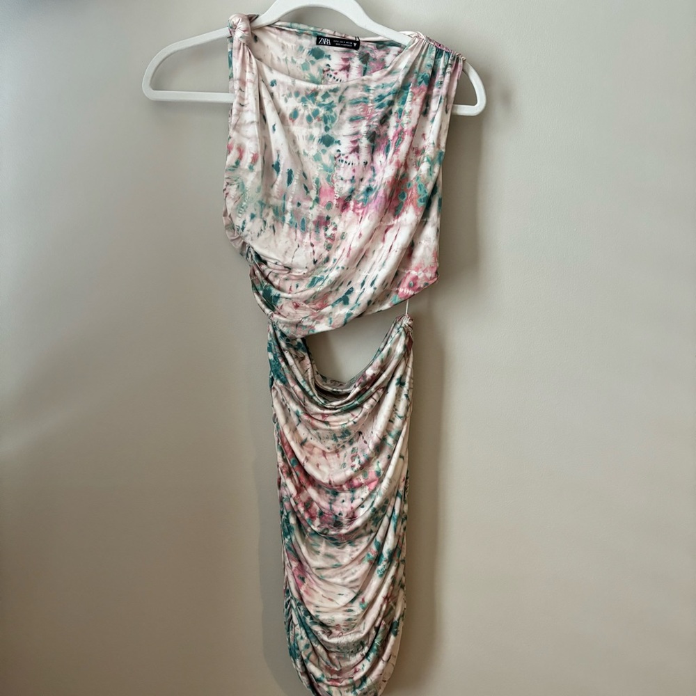 Zara midi dress multi color size:Small